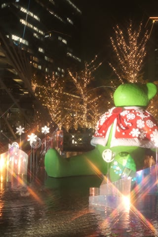 グランフロント前のくまさんもクリスマスの準備完了！🎄