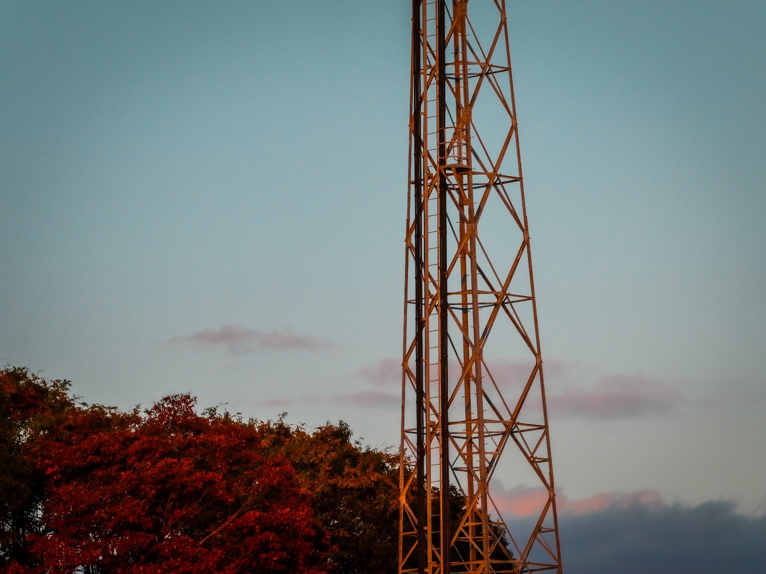 遠くの鉄塔と紅葉

プレゼント企画にて当選した
LUMIXのカメラでの撮影。
撮って出しでも色の表現が淡い感じで
とても好みの表現をしてくれました！
【こちらの写真はレタッチで色感少しいじりました】ズームしても崩さないフォーカスは凄かった。