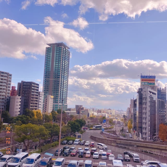 新神戸駅からの景色。
