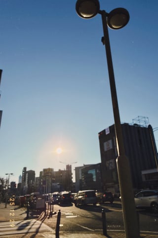 雲ひとつない冬の空
