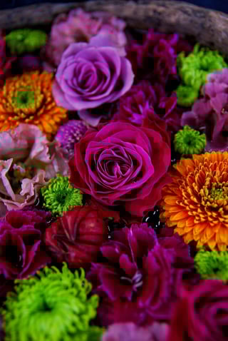 川越「花鐵」さんの花手水