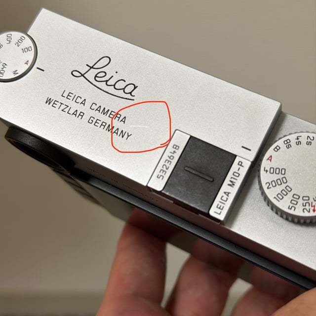 ライカM10-P Typ 3656 ボディ "シルバークローム"